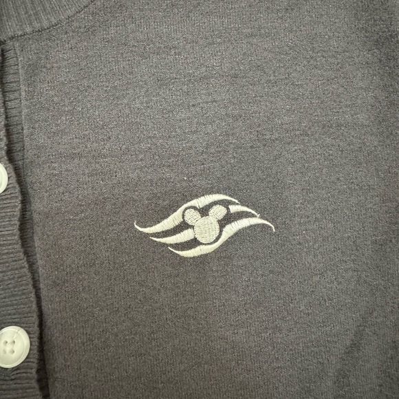 Disney Cruise Line Women’s Gray Cardigan Sweater Button Up Size Large - Picture 3 of 6